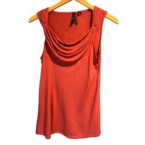 Willi Smith Size Small Draped neckline mauve Sleeveless shirt Layering Office